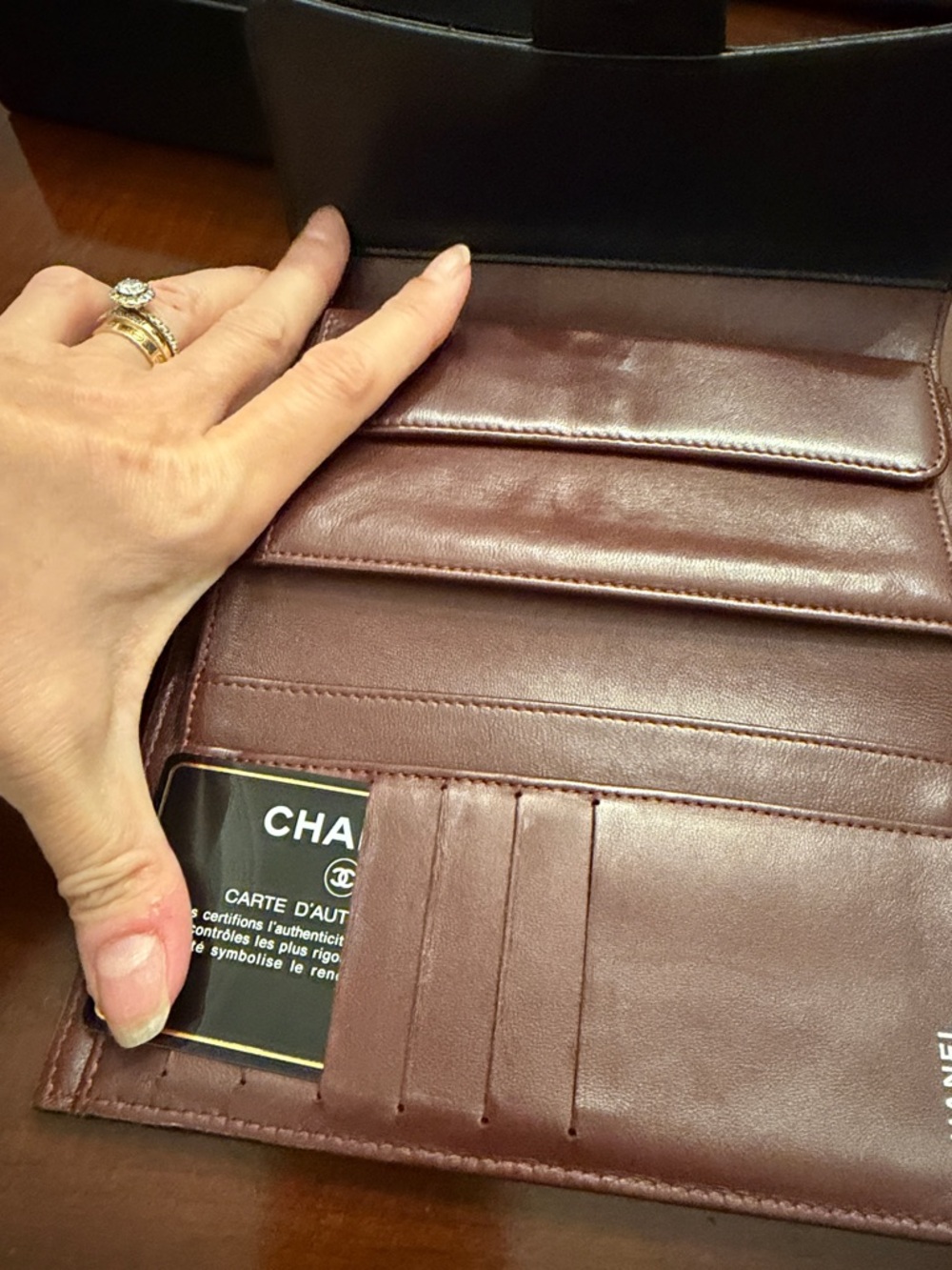 CHANEL Quilted Lambskin Wallet in Black with Silver CC - Picture 6 of 11